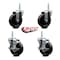 Service Caster 4 Inch Phenolic Wheel Swivel 58 Inch Threaded Stem Caster Set 2 Brakes SCC SCC-TS20S414-PHS-58212-2-TLB-2 - alternate 3